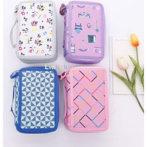 Oxford Colored Pencil Bag 72 Slots Portable Wareable Handy Wrap Case, 4 individual compartment,for Prismacolor colored Pencils