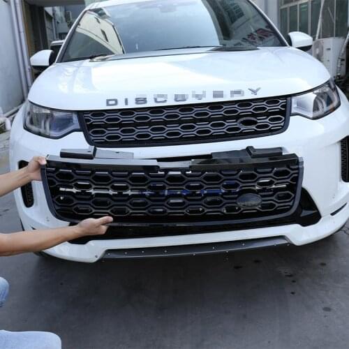 Black Glossy Car Front Grille Frame Decoration Accessories For Land Rover Discovery Sport 2015 2016 2017 2018 Replacement Parts