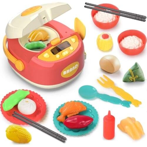 Simulation Electric Rice Cooker Interactive Toy Kids Kitchen Toys Role Playing Girls Game Mini Kitchen Food Pretend Play House