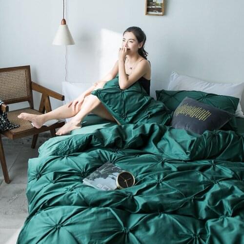 Nordic Double Bedding Sets Luxury Queen Size Modern Duvet Cover Simple Cotton Bedding Sets Home Couvre Lit Home Textile DG50BS