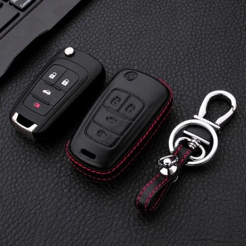 Leather Car Key Cover Case for Chevrolet For Buick for Cruze Aveo Trax Opel Astra Corsa Meriva Zafira Antara J Key Protection