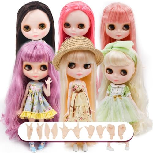 Neo Blyth Doll Customized NBL Shiny Face,1/6 OB24 BJD Ball Jointed Doll Custom Blyth Dolls for Girl, Gift for Collection
