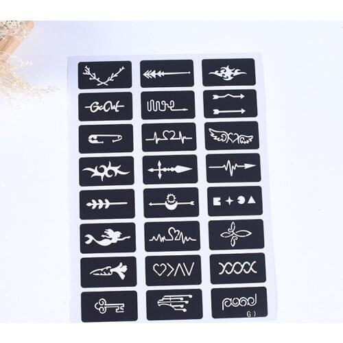 Nu-TATY Small fresh waterproof tattoo stickers green cartoon stars tattoo stickers template inkjet painting