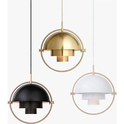Retro Metal Chandelier Post Modern Light Fixture Electroplating Bronze Stretchable Bedroom machine head Living room Coffee shop