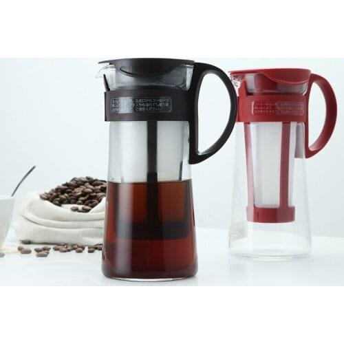 New home life cold extract coffee pot imported from Japan with filter glass bubble teapot cold kettle cold bubble pot