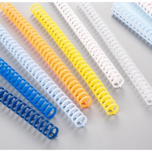 New 30Holes Hole Diameter 14mm Transparent Colorful Loose-leaf Binding Ring Plastic Binding Ring Office Supplies DIY Porous Coil