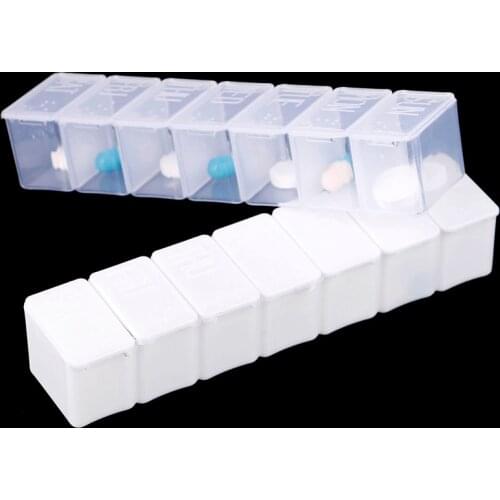 Weekly Medicine Storage Organizer Container Drug Tablet Dispenser Independent Lattice Plastic Pill Case Travel Pill Box Holder