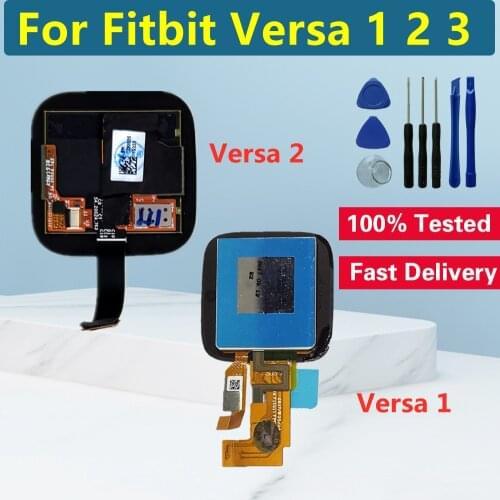 Original LCD For Fitbit Versa 2 LCD Display Touch Screen Digitizer Assembly For Fitbit Versa 1 FB504 FB505 Screen Replacement