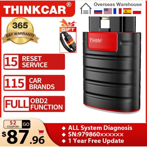 ThinkDiag ALL Car Brands All Reset Service 1 Year Free 2021 OBD2 Diagnostic Tool Active Test ECU Code Surpass New Thinkdiag