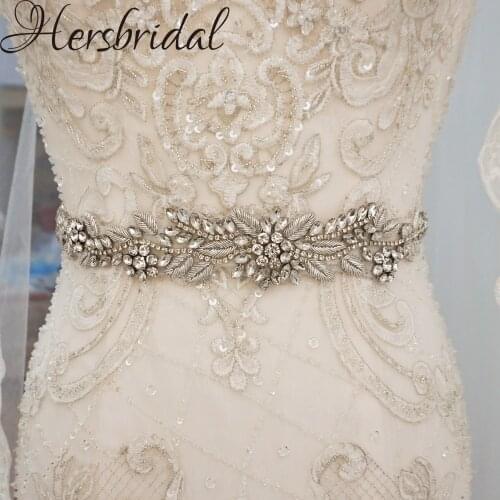 Luxury Crystal And Rhinestone Wedding Belt Beading Bridal Sash For Wedding Gown High Quality Wedding Accessories Decoration