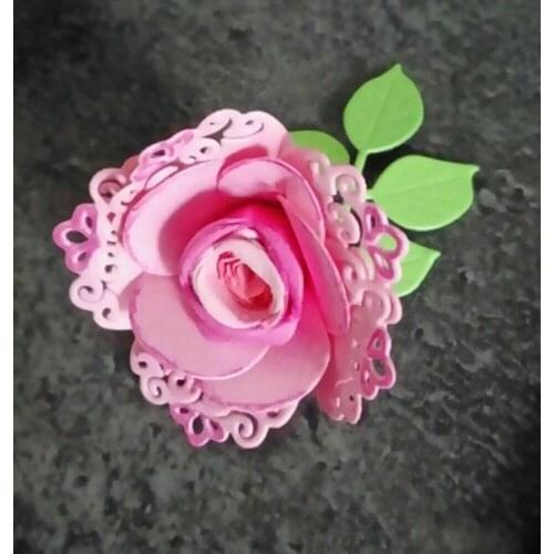Rose Lace Flowers Metal Cutting Dies Stencils Scrapbooking Paper Craft making