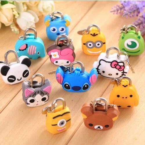 Lock-Padlock Drawer-Cabinet Backpack Suitcase Luggage Metal Mini Cute Handbag Cartoon For Traveling Outdoor Backpack Security