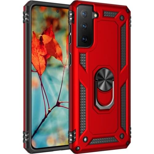 S21 Plus Hybrid Heavy Duty Ring Holder Case For Samsung Galaxy S21 Ultra 5G Car Mount Kickstand Case For Galaxy S21+ Phone Cover
