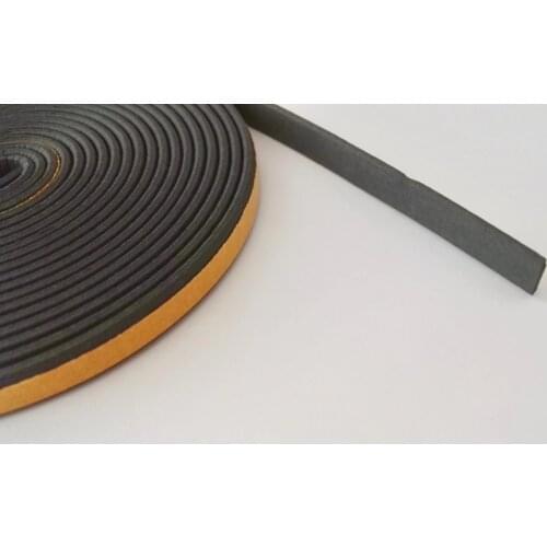 Self-adhesive EPDM Gasket Wardrobe Cupboard Closet Armoire Sliding Sash Door Window 1-2mm Gap Seal Strip 9mm x 2mm 10m Dark Gray