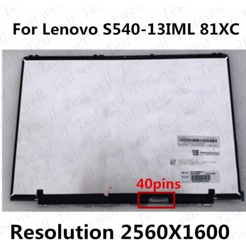 13.3" For Lenovo Idaepad S540-13API 81XC S540-13ARE 82DL S540-13IML 81XA S540-13ITL 82H1 LCD Touch Screen Digitizer Assembly