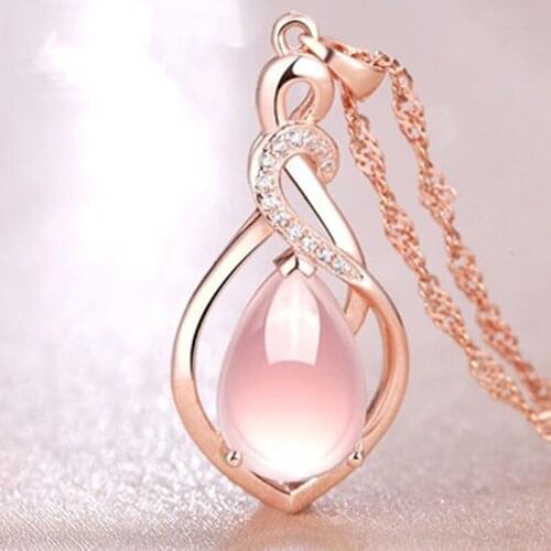 Rhinestone Necklace Full Crystal Waterdrop Heart Pendant Women Choker Jewelry Cute Gift for Bride Female Party Accessory NEW