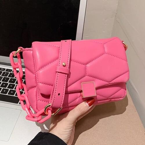 Lattice Flap Crossbody bag 2021 Fashion New High-quality PU Leather Womens Designer Handbag Small Shoulder Messenger bag Purses