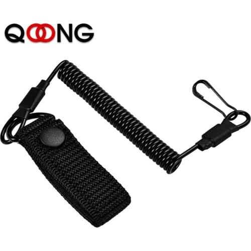 35-100cm Long Tactical Retractable Spring Elastic Rope Outdoor Survival Tool Anti-lost Keychain Lanyards Mens Hip Hop Jewelry