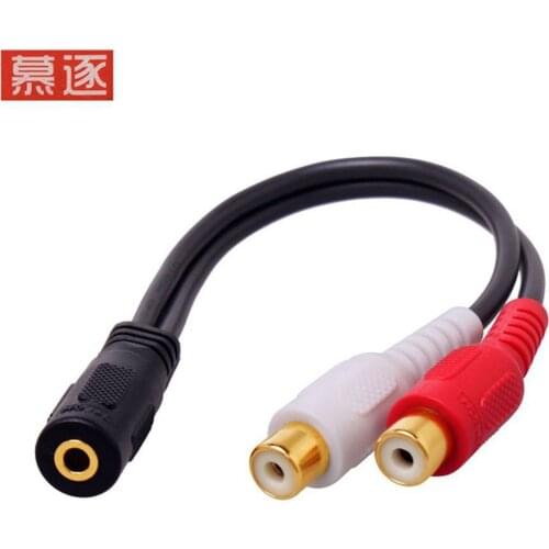 Universal 3,5mm Stereo Audio Weibliche Jack zu 2 RCA Buchse zu Kopfhörer 3,5 Y Splitter Adapter Kabel für DVD CD TV VC