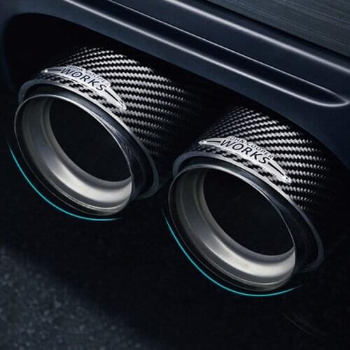 Stainless Steel Carbon Fiber Exhaust Tube Tail Pipes For BMW MINI Cooper F And R Series Car Exterior Accessories