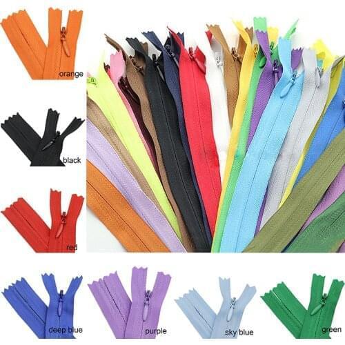 10pcs 3# 40cm(16Inch) Length Closed Nylon Coil Zippers Tailor Trousers slide fastener Garment Sewing Handcraft DIY Accessories