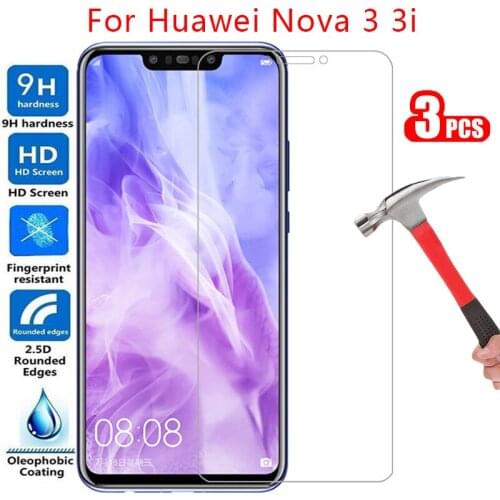 Protective tempered glass for huawei nova 3i 3 i screen protector on nova3 nova3i i3 film huawey huwei hawei huawi huawe huawai