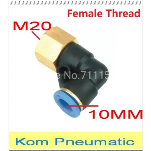 Fedex Free Shipping Female Elbow PLF 10MM Tube To M20 Thread One Touch Air Fitting Joint Coupler Connector PLF 10-M20