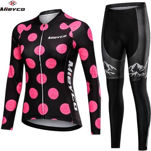 Women’s Cycling Jersey Set Roupa Ciclismo Feminina Long Sleeves MTB Mountain Bike Breathable Clothings Spring Summer Autumn Suit
