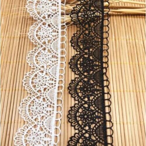 1 Yard Wide: 3.9cm,Water-Soluble Embroider Lace,Lolita Garment Accessories,unilateral Flower Wave Embroider(ss-2153)