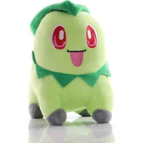 5pcs/lot 17cm Chikorita Plush Toys Doll Cute Chikorita Pendant Soft Stuffed Plush Toy for Children Kids