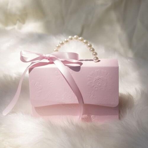 5pcs/lot Portable Party Wedding Favor Gift Boxes Chocolate Treat Candy Gift Bag Baby Shower Birthday Party Decoration