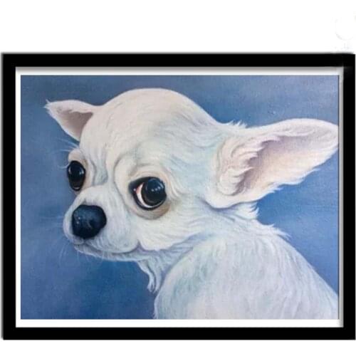 Cute pet diamond embroidery chihuahua cross stitch kits dog square full round rhinestone mosaic diamond pait