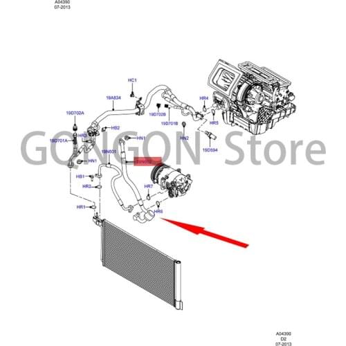 CAR air conditioning pipe MT pressure steam hose For dMo nd eoF oc us Water tank high pressure pipe Condenser low pressure pipe