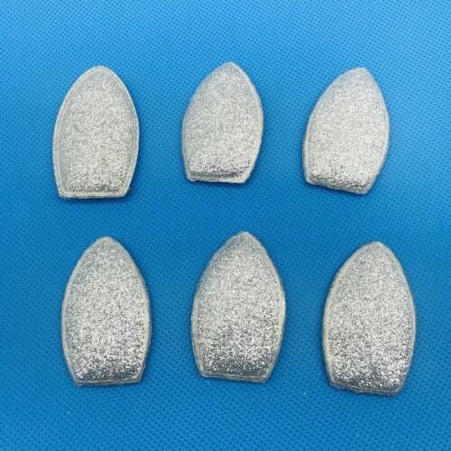 10pieces Silver Padded Cat Ear Bunny Glitter Patch,Sparkly Glitter Appliques Accessory Supply For Embellishment Headband