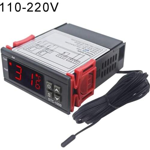 STC-1000 Digital Temperature Controller Thermostat 12V 14V 110-220V Sensor Heating Cooling LED Temp Control Relay Incubator