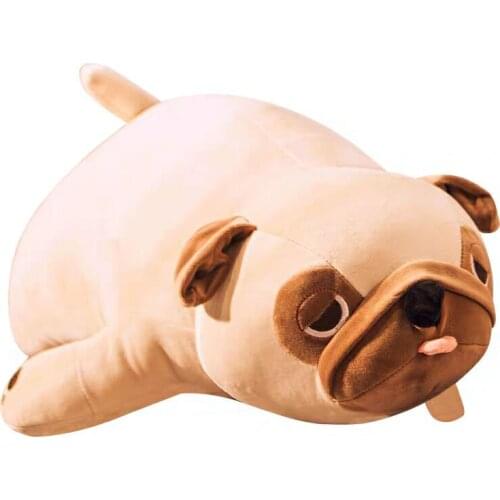 Dorimytrader New Cute Soft Animal Pug Plush Toy Big Stuffed Anime Pekingese Doll Animals Dog for Kids Gift Decoration 75cm 95cm