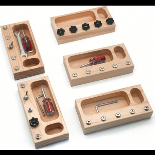 Montessori Bolts Nuts Board Practical Life Material For Toddlers Educational Wooden Toys For Children Birthday Gifts G1844H