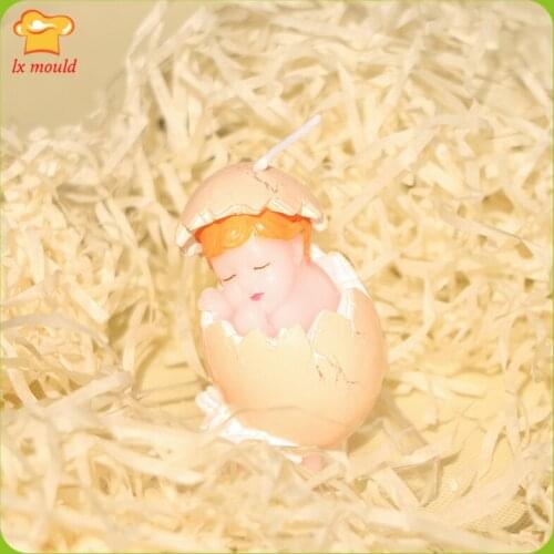 Small Eggshell & Baby Candle Moulds Cartoon Shape Childrens Birthday Party Decoration Cake Baking Molds