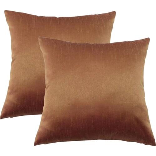 Fyjafon 2pcs Pillow Case Solid Cushion Covers Decorative Pillow Case Brown Pillowcase Throw Pillow Cover 50*50/55*55/60*60/65*65