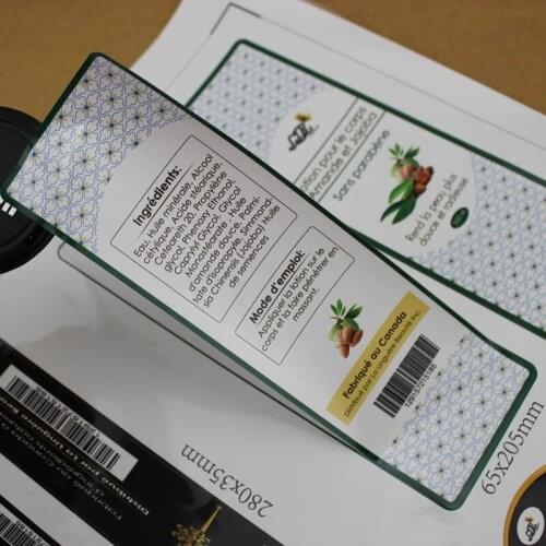Manufacture waterproof plastic bottle label printing, adhesive color paper sticker with glossy surface