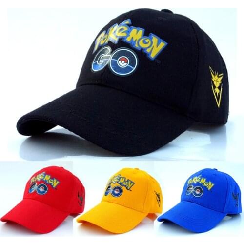 Pokemon Go Baseball Cap Anime Pocket Monster Cosplay Hats Cap Women Pocket Monster Valor Mystic Team Instinct Snapback Cap