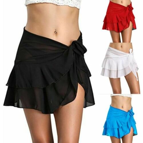Summer Womens Sexy Beach cover up Bikini Swimwear Cover up Sarong Wrap Pareo Skirt Swimsuit