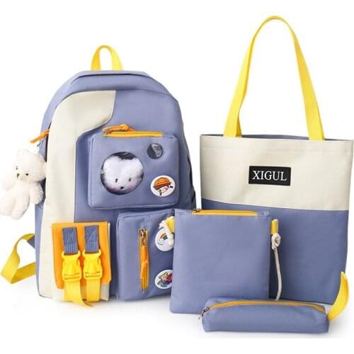 Kawaii Womens Backpack School Bags For Teenage Girls College Students Schoolbags Knapsack Female Bookbag Mochila