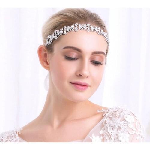 Fashion Women Silver Headbands Crown Wedding Bridesmaid Bridal Hair Accessories Summer Luxury Tiara for Bride In Stock