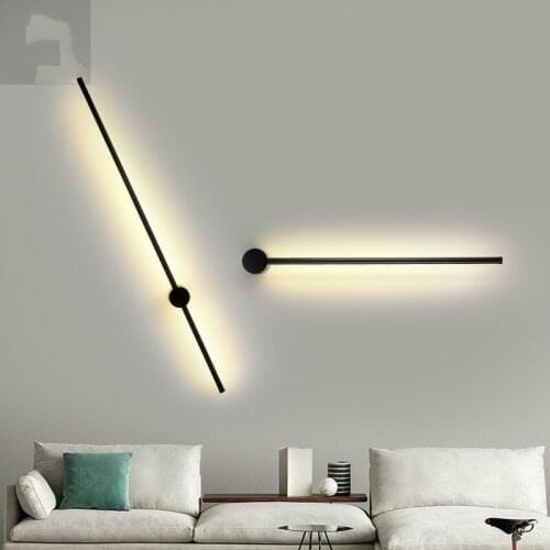 Nordic Minimalism line LED Highlight Walllamp Office Hotel Living Room Dining Bedroom Wall Lights Decorat Home Room Wall Lamps