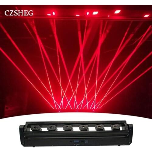 Newest 150W RGB Full Color Six Eyes Moving Head Laser Light Professional Stage Laser Projection Lamp For DJ Disco Party Club Bar