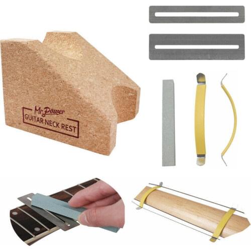 Guitar Neck Rest Support, Fretboard Fret Protector Fret Sanding With String Spreader Set Fit For Guitar Bass Luthier Setup Tool