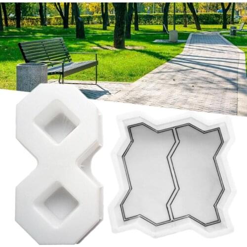 Plastic Concrete Pavement Mold DIY Path Maker Paving Cement Brick Stone Road Mould Garden Decoration Tool