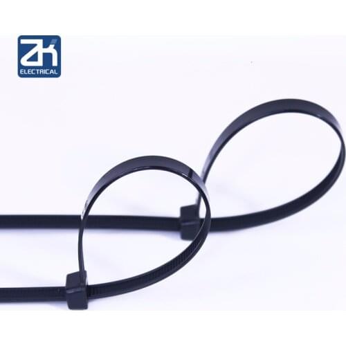 Self-locking Plastic Nylon Wire Cable Zip Ties 100pcs Black Cable Ties Fasten Loop Cable Various Specifications