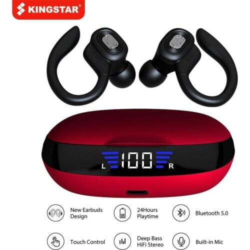 KINGSTAR TWS Bluetooth Wireless Headphones Earphones 9D Hifi Sports Waterproof Earbuds Bluetooth 5.0 Earphone Headset With Mic